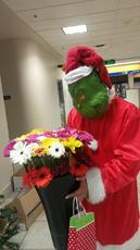 Grinch with flowers