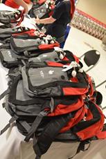 Navigators backpacks for the kids as they arrive