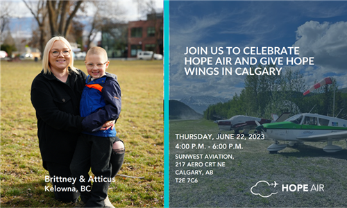 Join Hope Air to Celebrate and Give Hope Wings in Calgary