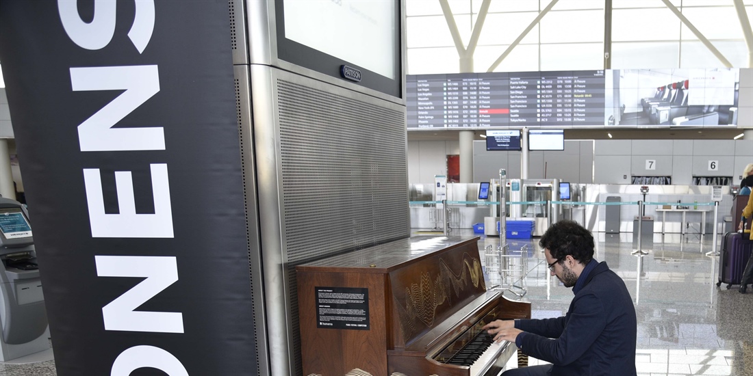 YYC Treats Passengers to Pop Up Piano Performance