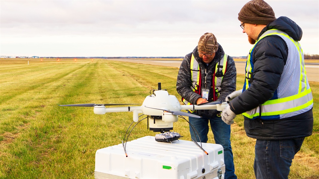 Drone survey on YYC's west runway