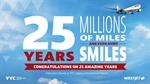 Congratulations WestJet on 25 amazing years